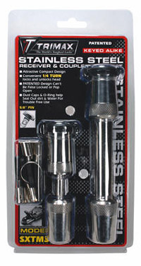 Trimax Locks - Trimax Locks SXTM31KA Stainless Steel T3 - 5/8 in. Receiver & TC1 - 7/8 in. Span Coupler Lock KEYED ALIKE