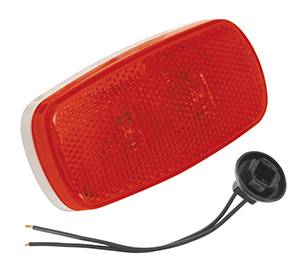 Bargman - Bargman Side Marker Clearance Light LED #59 Red w/White Base