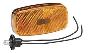 Bargman - Bargman Clearance Light #59 Amber with Reflex w/Black Base