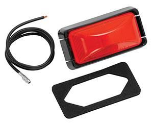 Bargman - Bargman Clearance Light Sealed #37 Red with Black Base and Wire