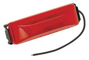 Bargman - Bargman Side Marker Clearance Light LED #38 Red with Black Base with Pigtail