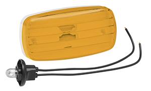 Bargman - Bargman Clearance Light #58 Amber w/ White Base