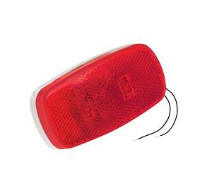 Bargman - Bargman Side Marker Clearance Light LED #59 Red w/White Base