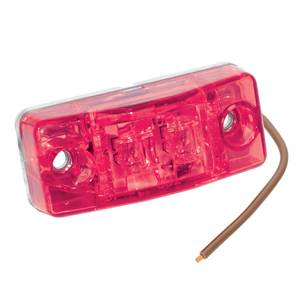 Bargman - Bargman Side Marker Clearance Light LED Red w/Stud Mounting & 12" Brown Wire