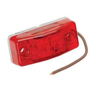 Bargman - Bargman Side Marker Clearance Light LED Red w/Stud Mounting & 12" Brown Wire