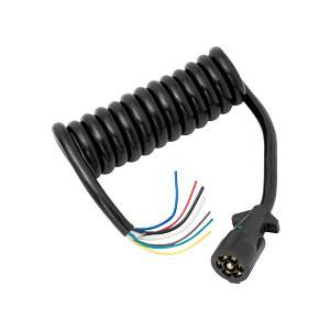Bargman - Bargman Coiled 7-Way Molded Trailer Connector, 8'