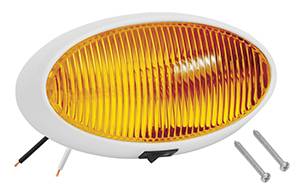 Bargman - Bargman Porch Light #79 Oval Amber w/White #5 Base & Switch