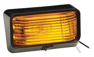 Bargman - Bargman Porch Light #78 Amber w/Black Base & Switch