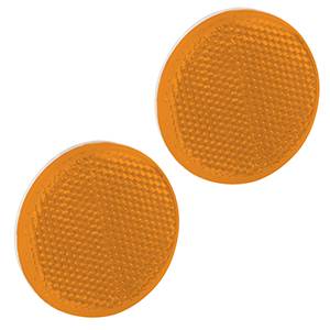 Bargman - Bargman Reflector 2-3/16" Round Adhesive Mount Amber