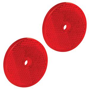 Bargman - Bargman Reflector 2-3/16" Round Center Mount Red