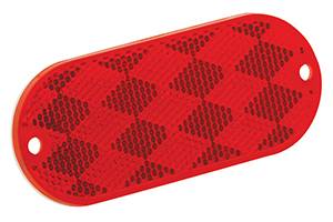 Bargman - Bargman Reflector Oblong Red with Mounting Holes Only