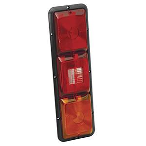 Bargman - Bargman Taillight #84 Incandesent Recessed Triple Long Red, Backup, Amber - Black Base