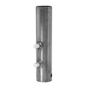 Bulldog - BULLDOG Replacement Part, Adjustable Round Gooseneck Coupler Tube, Weld On, 20" Length, w/Pin Hole & 2 Set Bolts