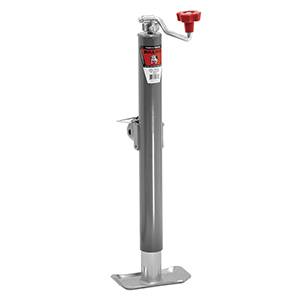 Bulldog - BULLDOG Swivel Jack, Topwind, 15" Travel, Weld-On Tubular Mount, 2,000 lbs. Lift Capacity (Includes Foot Plate)