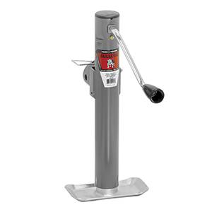 Bulldog - BULLDOG Swivel Jack, Sidewind, 15" Travel, Weld-On Tubular Mount, 2,000 lbs. Lift Capacity (Includes Foot Plate)