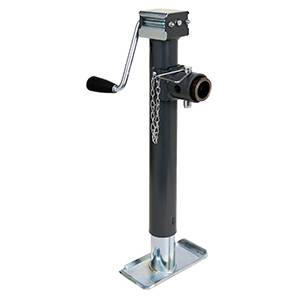 Bulldog - BULLDOG Swivel Jack, Sidewind, 15" Travel, Weld-On Tubular Mount, 5,000 lbs. Lift Capacity (Includes Foot Plate)
