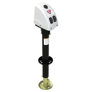 Bulldog - BULLDOG Powered Drive Tongue Jack, A-Frame, 14" Travel, White Case, Rating 3,500 lbs.