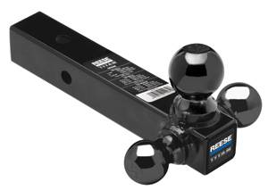 Draw-Tite - Draw-Tite Tri-Ball Ball Mount, 2-1/2" Sq. Hollow Shank w/Black 1-7/8", 2", & 2-5/16" Balls, Black