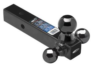 Draw-Tite - Draw-Tite Tri-Ball Ball Mount, 2" Sq. Solid Shank w/Black 1-7/8", 2", & 2-5/16" Balls, Black