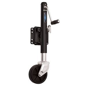 Fulton - Fulton Jack, 1,200 lbs., Swing-Away, Bolt-On, Steel Construction, 10" Travel, 6" Poly Wheel