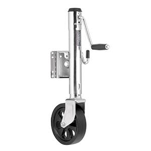 Fulton - Fulton Jack, 1500 lbs., Swing-Away, Bolt-On, Steel Construction, 12" Travel, 8" Poly Wheel