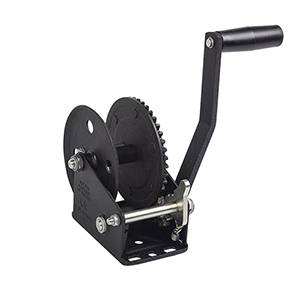 Fulton - Fulton Trailer Winch, Single Speed, 1,500 lbs. Capacity w/20' Strap - Black