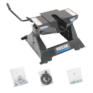 Reese - Reese 22K Fifth Wheel Hitch Assembly & 90 Degree Fifth Wheel Adapter Harness #50-97-410 (Requires Rails & Installation Kit #30035)