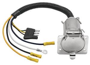 Tow Ready - Tow Ready 4-Flat to 7-Way Flat Pin Connector Adapter, Metal