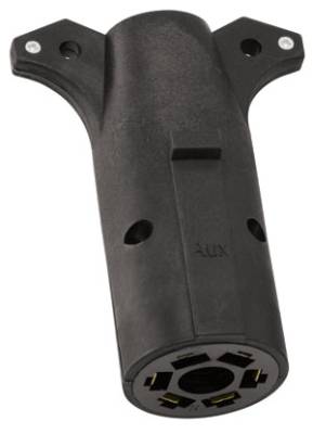 Tow Ready - Tow Ready 7-Way Flat Pin to 6-Way Round Adapter w/Electric Brakes to Outside (S) Pin of 6-Way