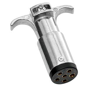 Tow Ready - Tow Ready 6-Way Round Pin Connector, Trailer End, Metal (50 pack)