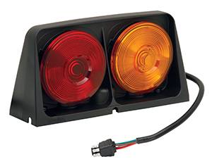 Wesbar - Wesbar Dual Ag Light w/Red/Blank Amber/Amber w/Brake Light Function, Includes Right Hand Molded Square 4 Plug