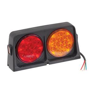 Wesbar - Wesbar Replacement Part, Dual RH LED AG Light w/4 Wire Leads-Lens: Rear-Red/Amber, Front-Amber/Blank
