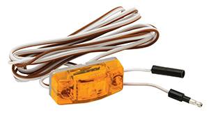 Wesbar - Wesbar LED Waterproof Stud Mount Amber 162" 2 Wire Pigtail