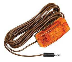 Wesbar - Wesbar LED Waterproof Stud Mount Amber 162" 1 Wire Pigtail