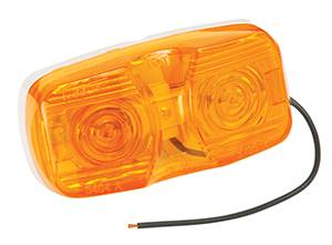 Wesbar - Wesbar Side Marker/Clearance Light, Amber, w/Dual Bulbs
