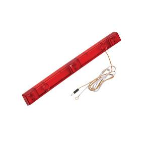 Wesbar - Wesbar LED Surface Mount Red 13" Waterproof ID Light Bar, 3 Diode, 60" Brown/White Wires