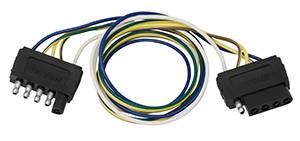Wesbar - Wesbar 5-Flat Plug Loop 24" Long, Car & Trailer End Wiring Harness