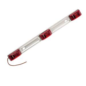Wesbar - Wesbar ID Bar-SS, Waterproof (w/Black Bases), Red