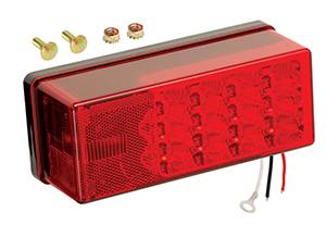 Wesbar - Wesbar 8-Function Taillight, Left/Roadside, LED Over 80" 3x8 Low Profile