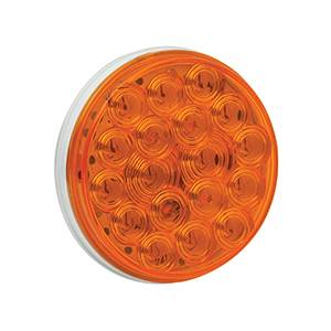 Wesbar - Wesbar LED Waterproof 4" Round Amber Turn Lamp