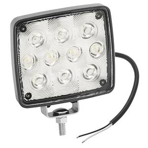 Wesbar - Wesbar Rectangular Auxiliary LED Work Light for Hardwiring w/Mounting Stud