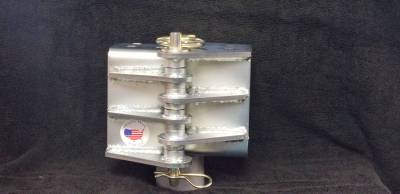 SWING-AWAY - SWING-AWAY SA35BS FOR 3 in. X 5 in. TRAILER TOUNGE  - BOLT-ON SWINGING TRAILER TONGUE HINGE KIT - SILVER E-COAT FINISH - RATING 8500 LBS - MADE IN THE USA