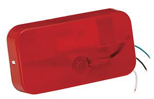Bargman - Hitchshops Taillight Surface Mount  #92 Red w/White Base Curb Side