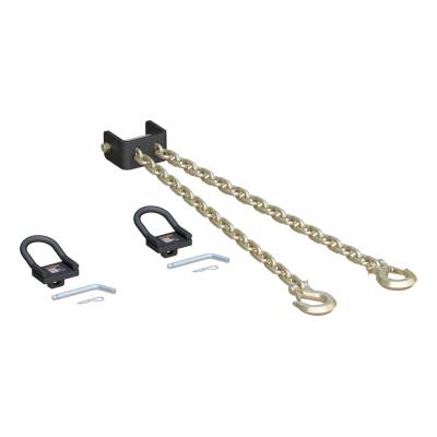 CURT - CURT CrossWing 5th Wheel Safety Chain Assembly with Rail Anchors