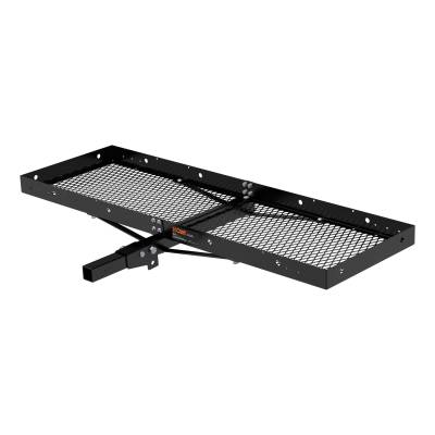 CURT - CURT 60" x 20" Black Steel Tray Cargo Carrier (Folding 2" Shank, 500 lbs.)