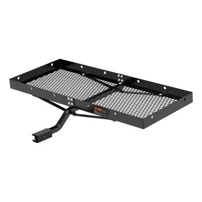 CURT - CURT 48" x 20" Black Steel Tray Cargo Carrier (1-1/4", 2" Adapter, 300 lbs.)