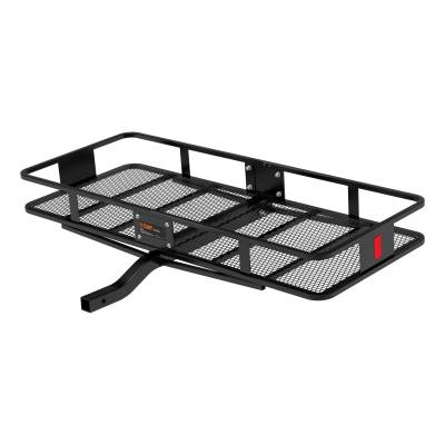 CURT - CURT 60" x 24" Black Steel Basket Cargo Carrier (Fixed 2" Shank, 500 lbs.)
