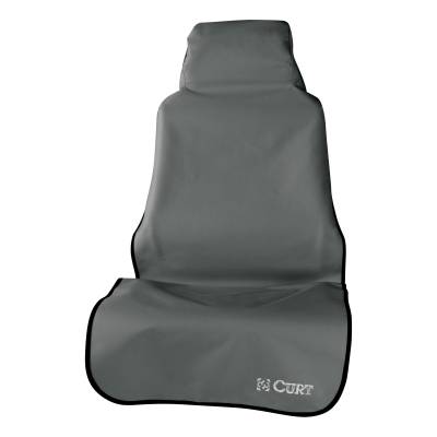 CURT - CURT Seat Defender 58" x 23" Removable Waterproof Grey Bucket Seat Cover