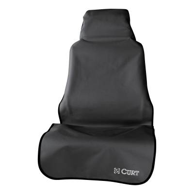 CURT - CURT Seat Defender 58" x 23" Removable Waterproof Black Bucket Seat Cover