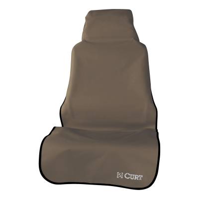 CURT - CURT Seat Defender 58" x 23" Removable Waterproof Brown Bucket Seat Cover